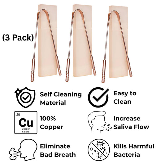 Premium Copper Tongue Scraper (3 PACK) (Kopia)
